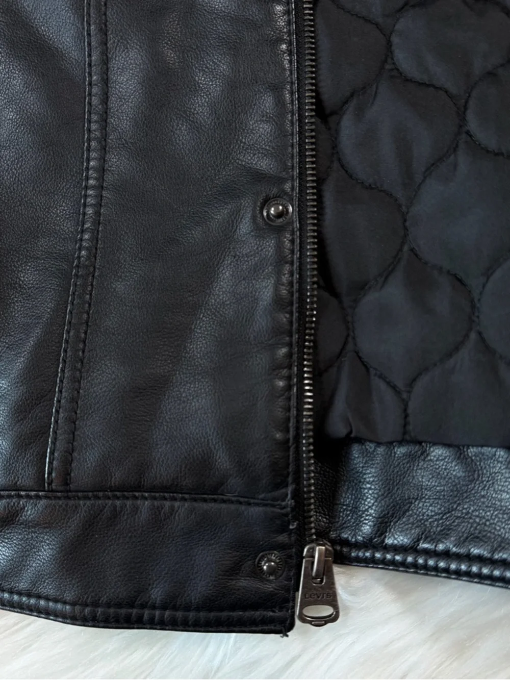 Levi's‎ Faux Leather Sherpa Trucker Jacket